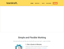 Tablet Screenshot of learnkraft.com